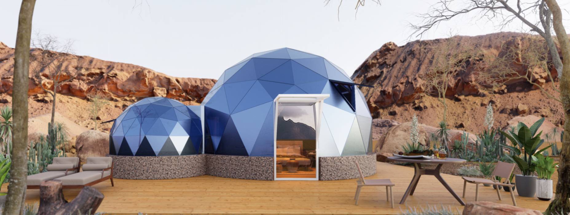 根河市球形智能光伏玻璃星空房